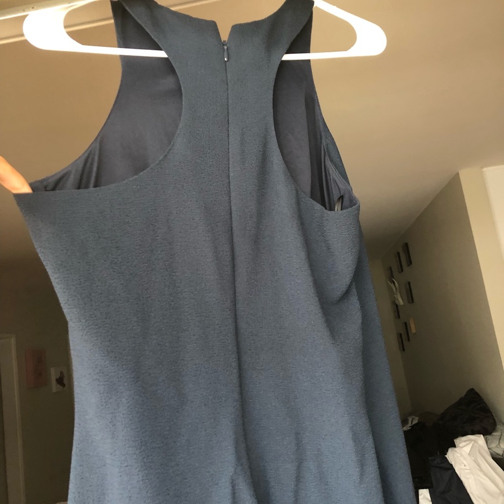 Racer back navy blue dress